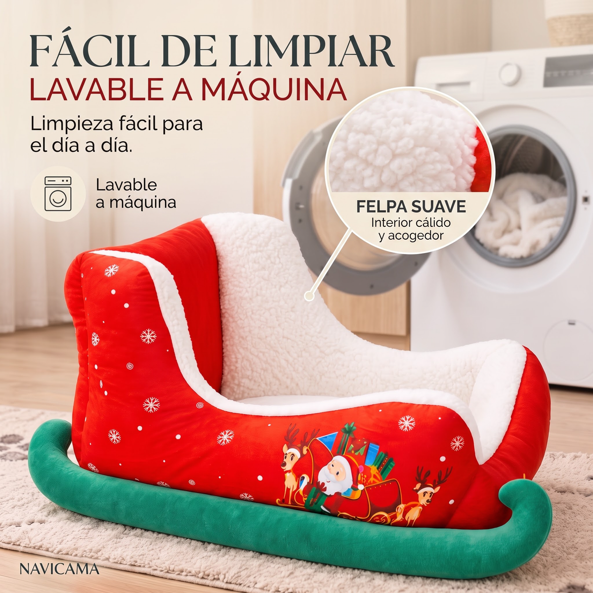 Navicama: la cama navideña para tu peludo