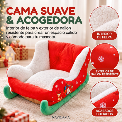 Navicama: la cama navideña para tu peludo